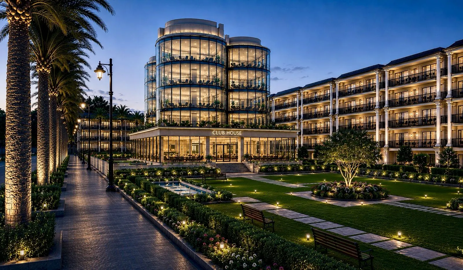 The glass clubhouse — Riverside City Haridwar